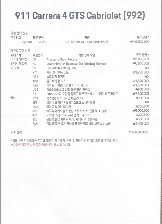 포르쉐 911(992) 카레라 4 카브리올레 GTS - 이미지 2